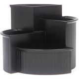 helit Multik&ouml;cher Linear, 4 F&auml;cher, Polystyrol, schwarz