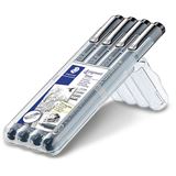 STAEDTLER Pigmentliner, schwarz, 4er Etui