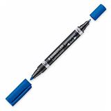 STAEDTLER Lumocolor Permanent-Marker duo, blau
