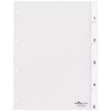 DURABLE Kunststoff-Register, A4, 5-teilig, transparent