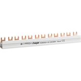 Hager Phasenschiene 2ph 17,5mm 210mm 10qmm 63A Gabel Isoliert Hager Phasenschiene 2ph 17,5mm 210mm 10qmm 63A Gabel Isoliert