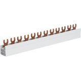 Hager Phasenschiene 3ph 17,5mm 210mm 10qmm 63A Gabel Isoliert Hager Phasenschiene 3ph 17,5mm 210mm 10qmm 63A Gabel Isoliert