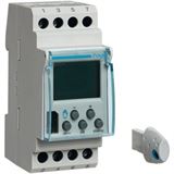 Hager Schaltuhr digi 230VAC 1kan Wechs 5h REG Wochenprogramm 2TE Hager Schaltuhr digi 230VAC 1kan Wechs 5h REG Wochenprogramm 2TE