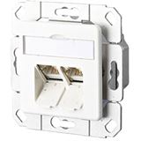 Metz Connect E-DAT C6A 2 Port UPk reinweiß RAL9010