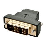 Lindy DVI-D Adapter DVI 18+1 Stecker auf HDMI-Buchse Schwarz Lindy DVI-D Adapter DVI 18+1 Stecker auf HDMI-Buchse Schwarz
