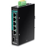 TrendNet 6-port Indust. Gbit PoE+ DIN Rail metall Layer 2 120W TrendNet 6-port Indust. Gbit PoE+ DIN Rail metall Layer 2 120W