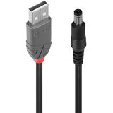 Lindy Adapterkabel USB A St - DC 5,5/2,1mm ST