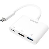 LogiLink USB 3.1 Type-C zu HDMI + USB und Ladeadaper