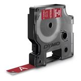 Dymo D1 Vinyl-Schriftband HP wei&szlig;/rot 12 mm x 3 m