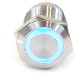 Phobya Vandalismus Klingeltaster 19mm, blau beleuchtet, mit Phobya Vandalismus Klingeltaster 19mm, blau beleuchtet, mit