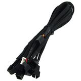 Phobya Y-Kabel 3Pin Molex auf 6x 3Pin Molex 60cm - Schwarz Phobya Y-Kabel 3Pin Molex auf 6x 3Pin Molex 60cm - Schwarz