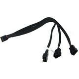 Phobya Y-Kabel 4Pin PWM auf 3x 4Pin PWM 30cm - Schwarz