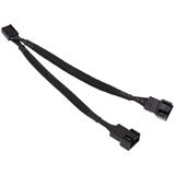 Phobya Y-Kabel 4Pin PWM 2x 4Pin PWM 10cm - Schwarz