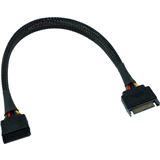 Phobya SATA Strom Verl&auml;ngerung intern 30cm - schwarz