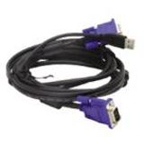 1.80m D-Link KVM Anschlusskabel VGA 15pol Stecker + USB A Stecker auf