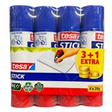 tesa ecoLogo Stick Klebestift, 4er Pack, 20 g