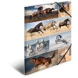 HERMA Eckspannermappe "Pferde", aus Karton, DIN A3