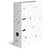Herma Motivordner "Stars", Weiß mit grauen Sternen, Herma Motivordner "Stars", Weiß mit grauen Sternen,