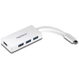 TrendNet USB-HUB 4-port USB3.0 Ultra-Mini-Hub an USB-C ohne Netzteil