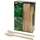 Papstar Holz-Gabeln "pure", L&auml;nge: 165 mm