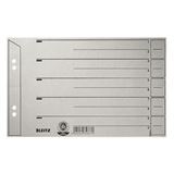 Leitz Trennblätter, DIN A5 quer, Kraftkarton 200 g/qm, grau Leitz Trennblätter, DIN A5 quer, Kraftkarton 200 g/qm, grau