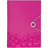Leitz Projektmappe WOW, A4, PP, 6 F&auml;cher, pink-metallic