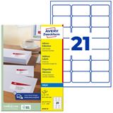 AVERY Zweckform Inkjet Adress-Etiketten, 63,5 x 38,1 mm 525