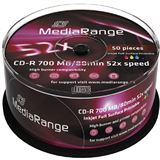 MediaRange CD-R 52x 700MB/80min Printable Cake 50