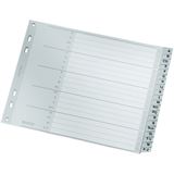 Leitz Kunststoff-Register, A-Z, A4 &Uuml;berbreite, halbe H&ouml;he