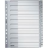 Leitz Kunststoff-Register, Zahlen, A4 Überbreite, 1-10, grau Leitz Kunststoff-Register, Zahlen, A4 Überbreite, 1-10, grau