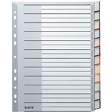 LEITZ Kunststoff-Register, blanko, A4 Überbreite, 12-teilig LEITZ Kunststoff-Register, blanko, A4 Überbreite, 12-teilig