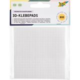 Folia 3D-Klebepads, 5 x 5 mm, wei&szlig;, sortiert