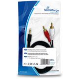 (€4,90*/1m) 1.00m MediaRange Audio Anschlusskabel 2xCinch Buchse (€4,90*/1m) 1.00m MediaRange Audio Anschlusskabel 2xCinch Buchse
