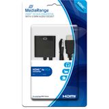 MediaRange HDMI Adapter HDMI-Stecker auf VGA 15pol Buchse + 3.5mm MediaRange HDMI Adapter HDMI-Stecker auf VGA 15pol Buchse + 3.5mm