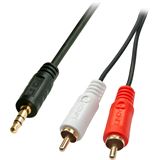 (&euro;4,90*/1m) 1.00m Lindy Audio Adapterkabel Stereo 3.5mm Klinke