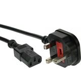 (€8,92*/1m) 0.50m InLine Stromkabel Stecker England auf (€8,92*/1m) 0.50m InLine Stromkabel Stecker England auf