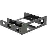 Delock Einbaurahmen 3œ Aluminium schwarz