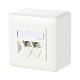 METZ CONNECT C6Amodul 2 Port 180° Modul AP, reinweiß