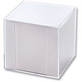 folia Zettelbox, Kunststoff, glasklar, F&uuml;llung: wei&szlig;