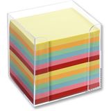 folia Zettelbox, Kunststoff, glasklar, F&uuml;llung: farbig