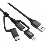 InLine 3-in1 USB Kabel, Micro-USB, Lightning, USB C, 1,5m, InLine 3-in1 USB Kabel, Micro-USB, Lightning, USB C, 1,5m,
