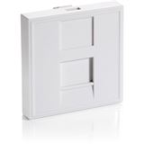 equip French Modular Einsatz 45x45mm 1-Port, reinwei&szlig;