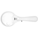 WEDO PROFI-Lupe mit Griff und LED-Licht, rund, weiß/schwarz WEDO PROFI-Lupe mit Griff und LED-Licht, rund, weiß/schwarz