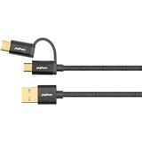 (€5,45*/1m) 2.00m PYTHON USB2.0 Anschlusskabel 2in1 USB A (€5,45*/1m) 2.00m PYTHON USB2.0 Anschlusskabel 2in1 USB A