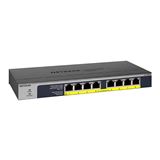 Netgear ProSAFE GS100 Desktop Gigabit Switch, 8x RJ-45, 123W PoE+