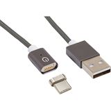 Realpower Magnetic mobile Sync-/Ladekabel USB-Type-C 1m grau Realpower Magnetic mobile Sync-/Ladekabel USB-Type-C 1m grau