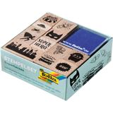 folia Motivstempel-Set "Superheros", aus Holz, 14-teilig