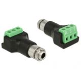 DELOCK Adapter Terminalblock 3Pin > 3,5mm Klinkenbu. z.Einb. DELOCK Adapter Terminalblock 3Pin > 3,5mm Klinkenbu. z.Einb.