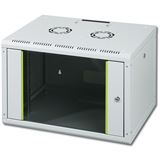 19"(48,26cm) Digitus Soholine 7HE Wandschrank mit Glastür