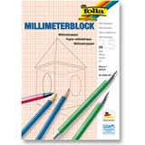 folia Millimeterpapier-Block, DIN A4, 80 g/qm, 25 Blatt